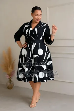 Black Round Doted Dresses