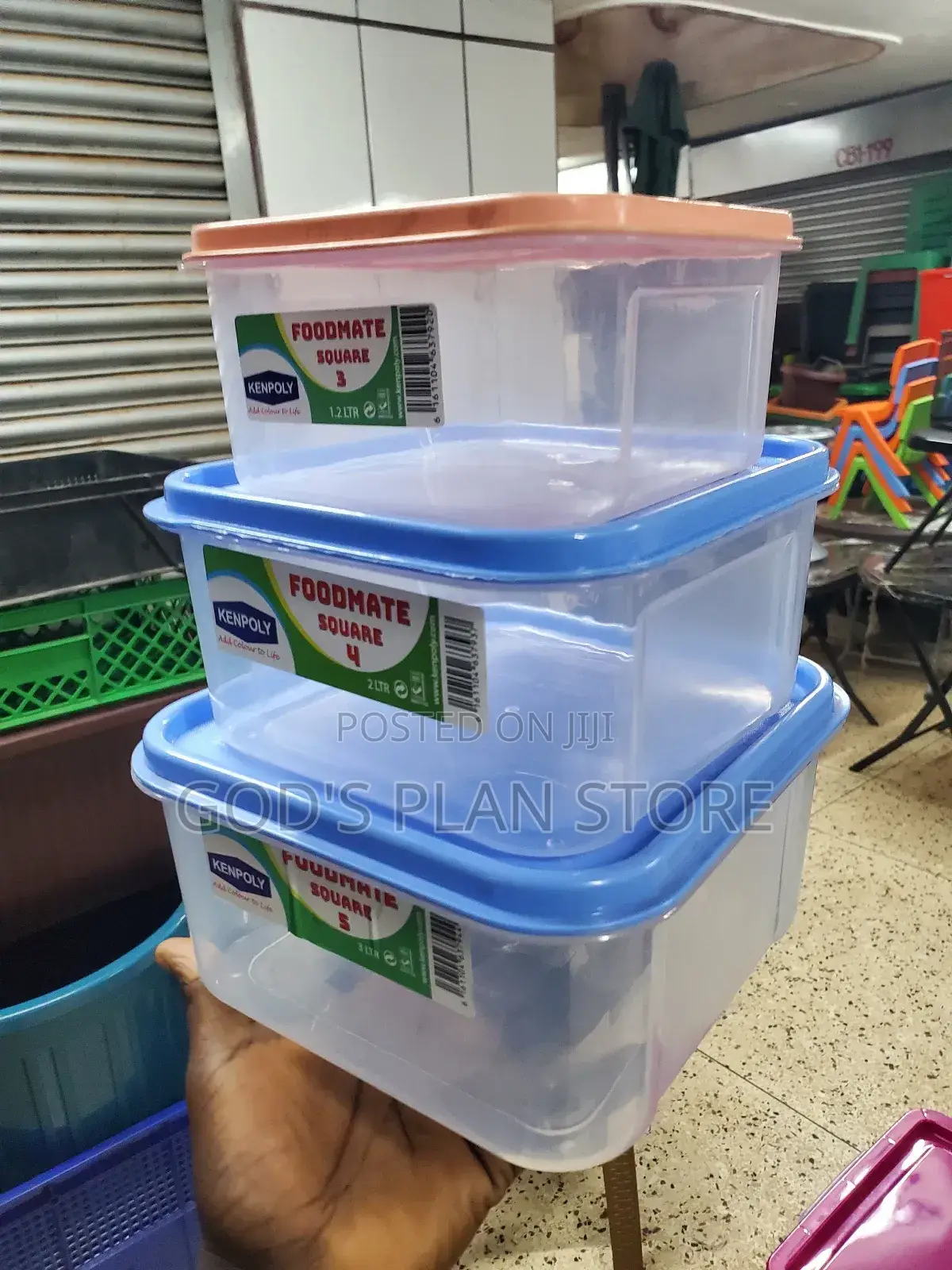 3litres, 2litres and 1.5litres Plastic Storage Containers