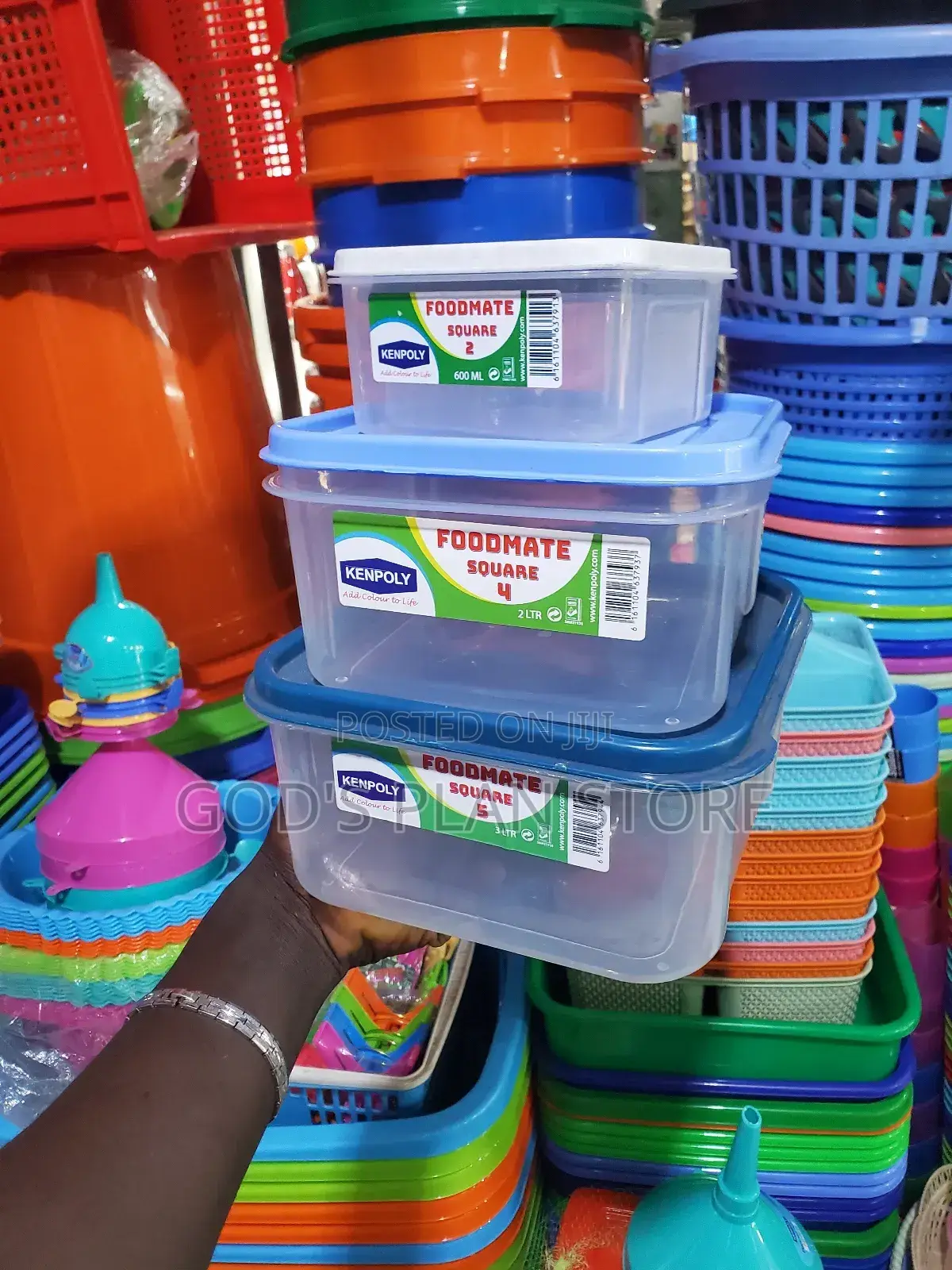 3litres, 2litres and 1.5litres Plastic Storage Containers