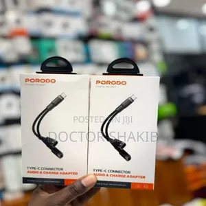 New Porodo Type-C Connector Audio Charge Adapter.