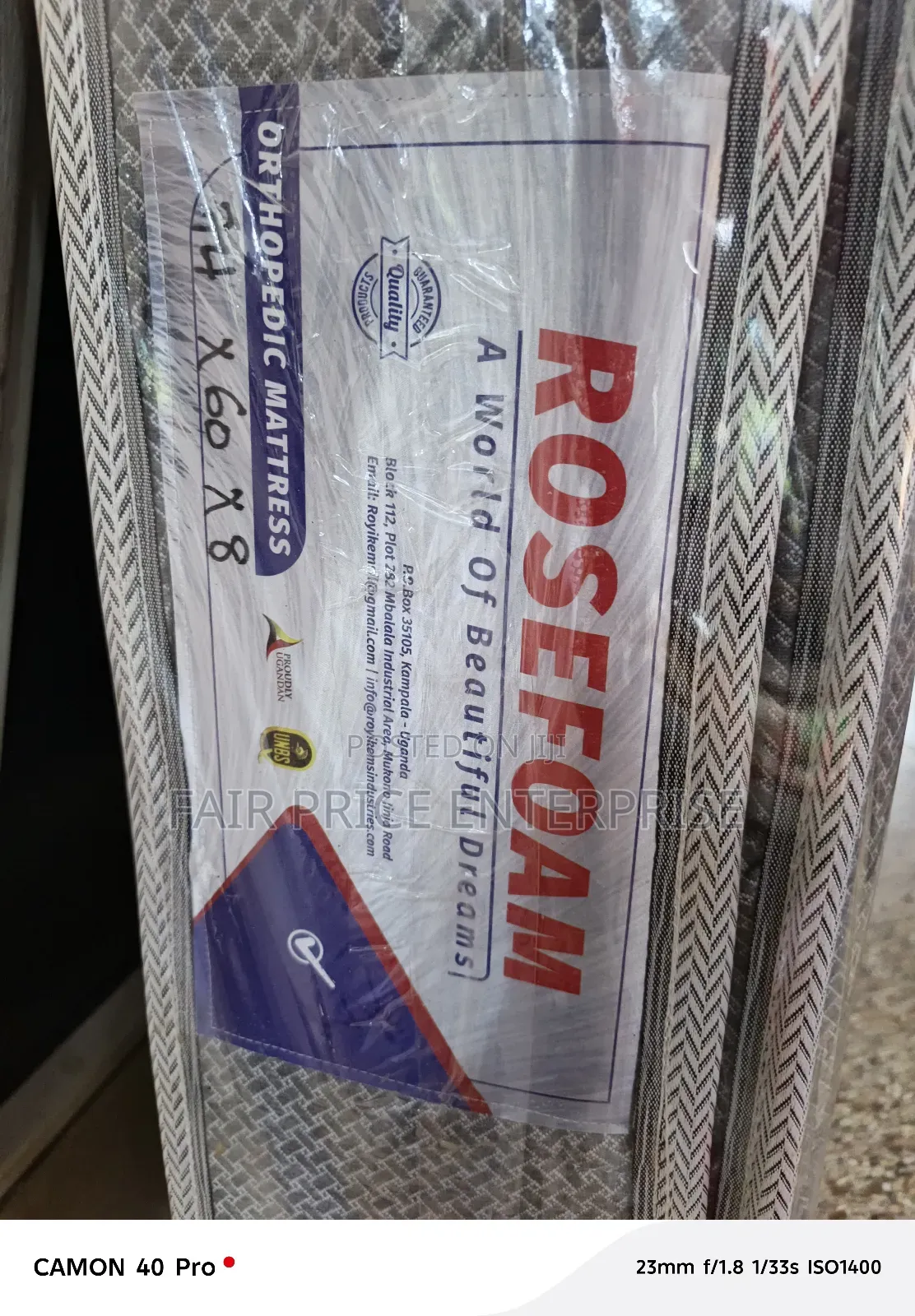 Rosefoam Mattress Orthopedic 5x6 By8 Inches