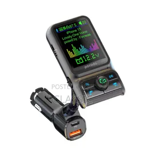 Porodo Dual Port Car Charger Fm Transmitter