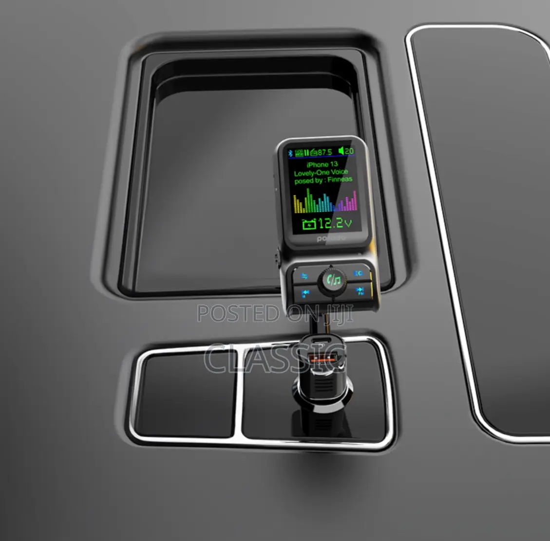 Porodo Dual Port Car Charger Fm Transmitter