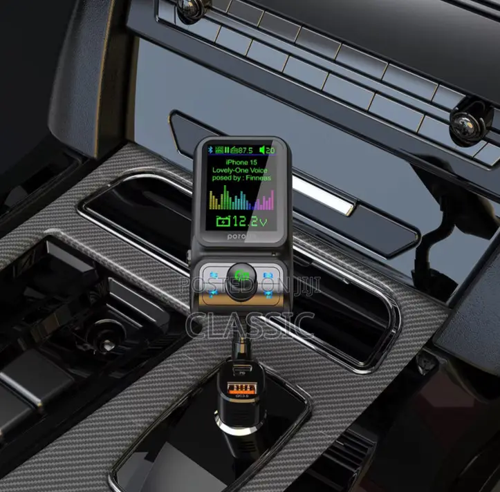 Porodo Dual Port Car Charger Fm Transmitter