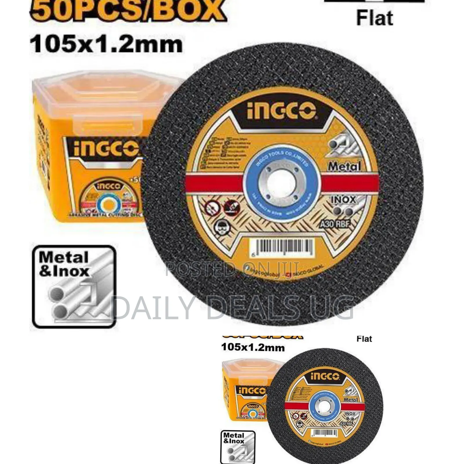Ingco Abrasive Metal Cutting Disc Set 50pcs -Black
