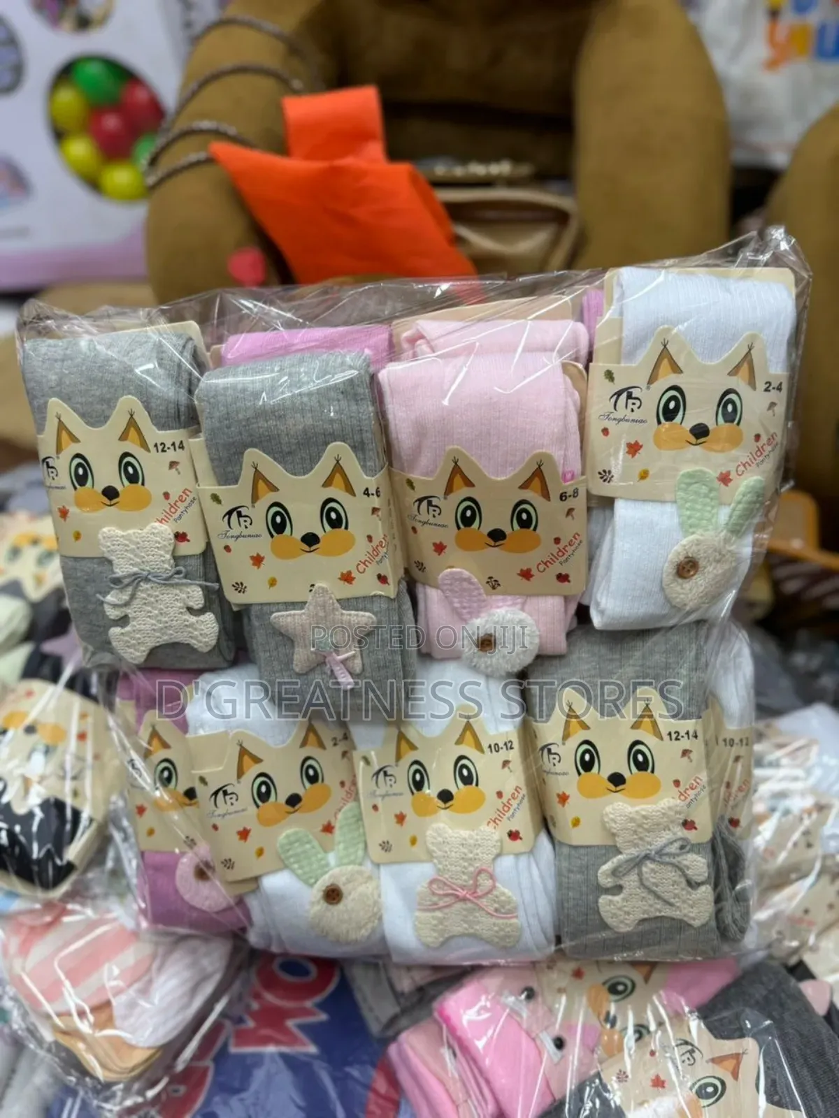 Girls Colored Body Socks( 2yrs --10yrs )