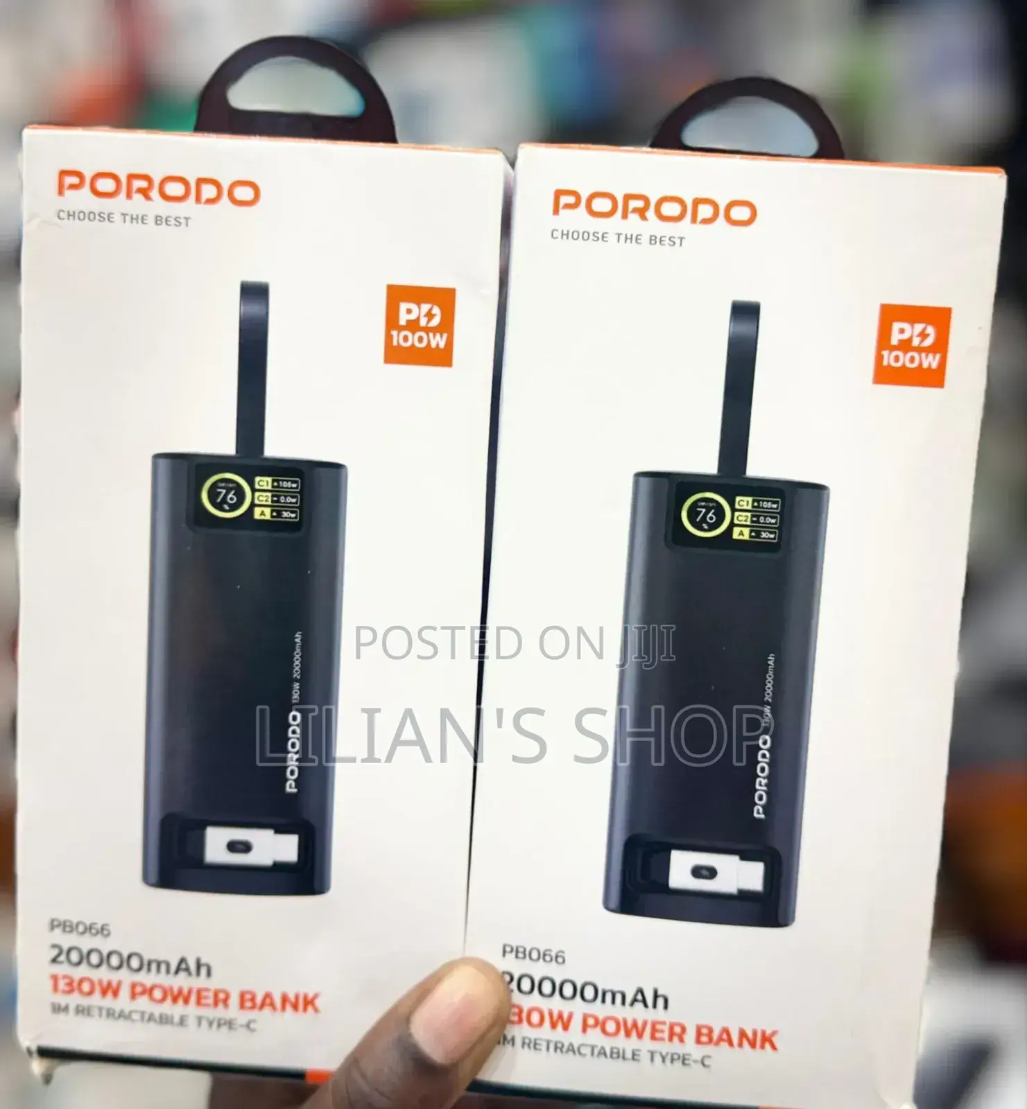 Porodo 20,000mah 130w Power Bank Pb066