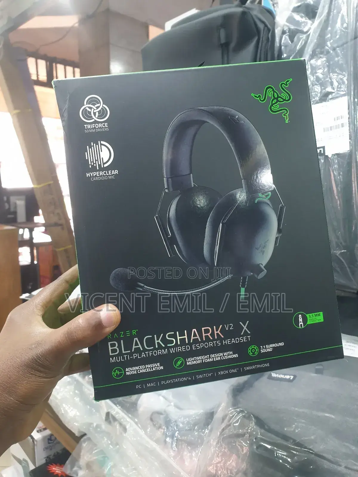 Razer Blackshark V2 X Multi-platform Wired Esports Gaming Headset.