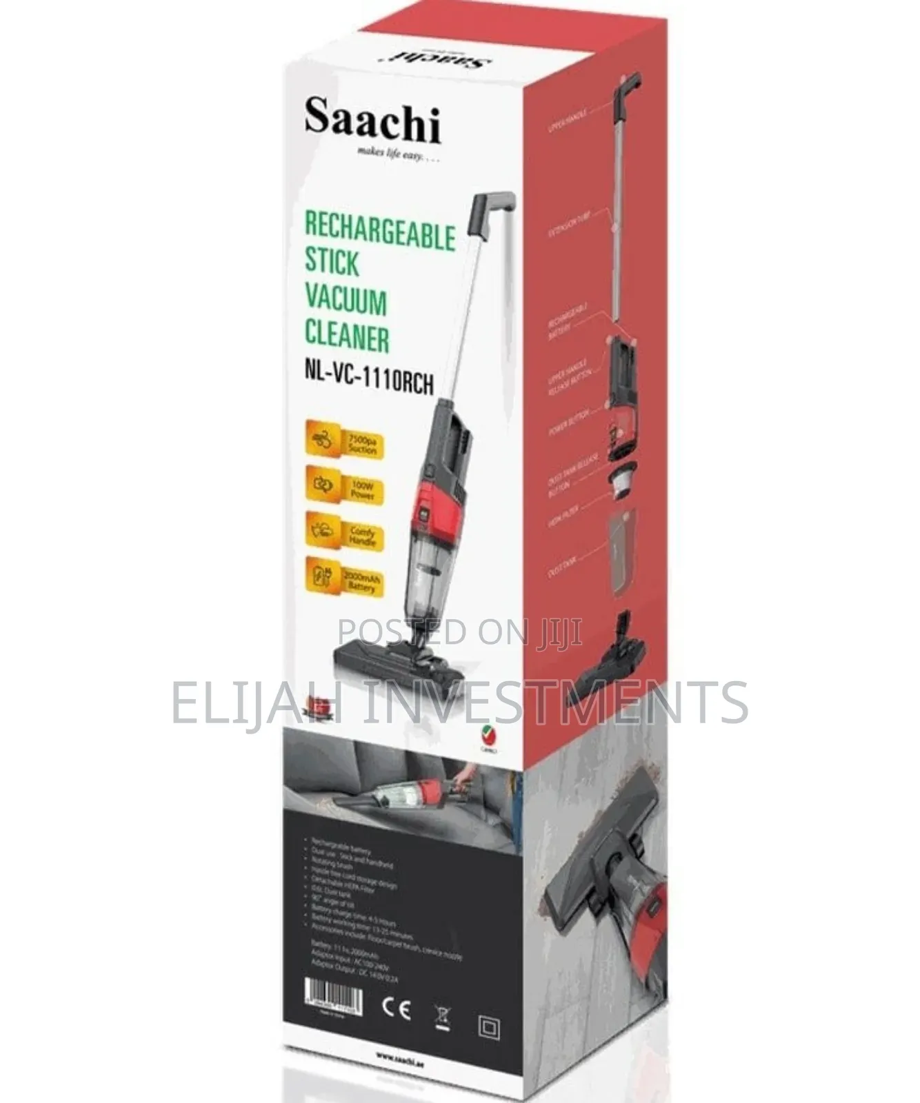 Saachi Rechargeable Cordless Stick Vacuum Cleaner