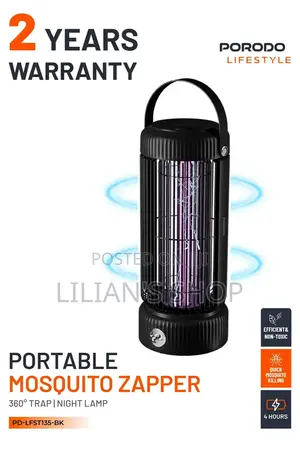 Portable Insect Zapper With 360° Trap Night Lamp