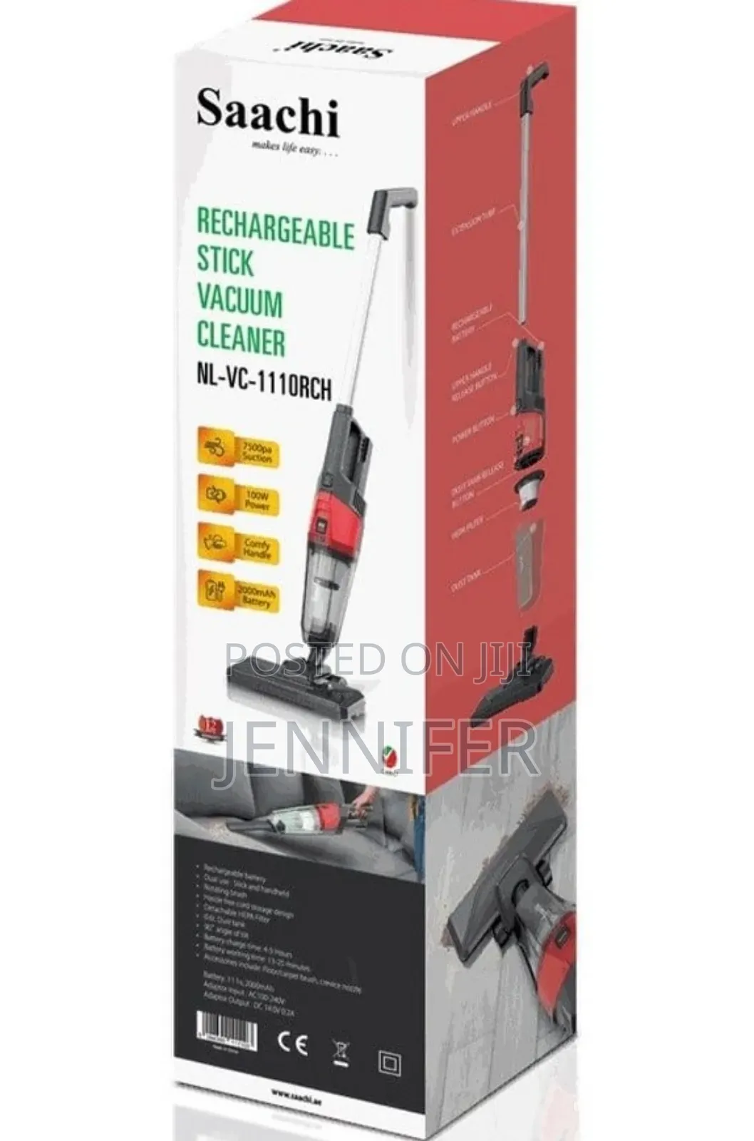 Saachi Rechargeable Cordless Stick Vacuum Cleaner