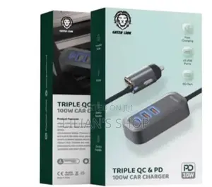 Green Lion Triple Qc Pd 100w Car Charger
