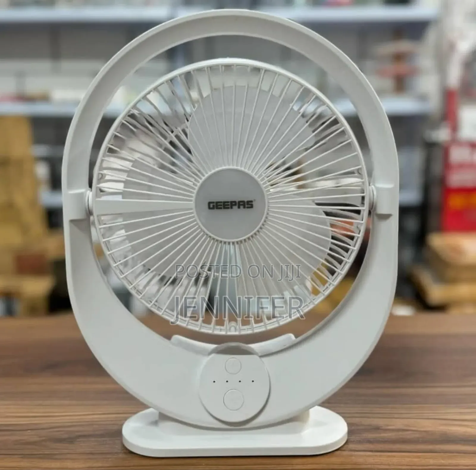 Geepas 8" Rechargeable Fan With Led Light- Gf21120