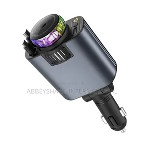 Car Charger With Air Freshener Star Light
5in 1 Car Charger