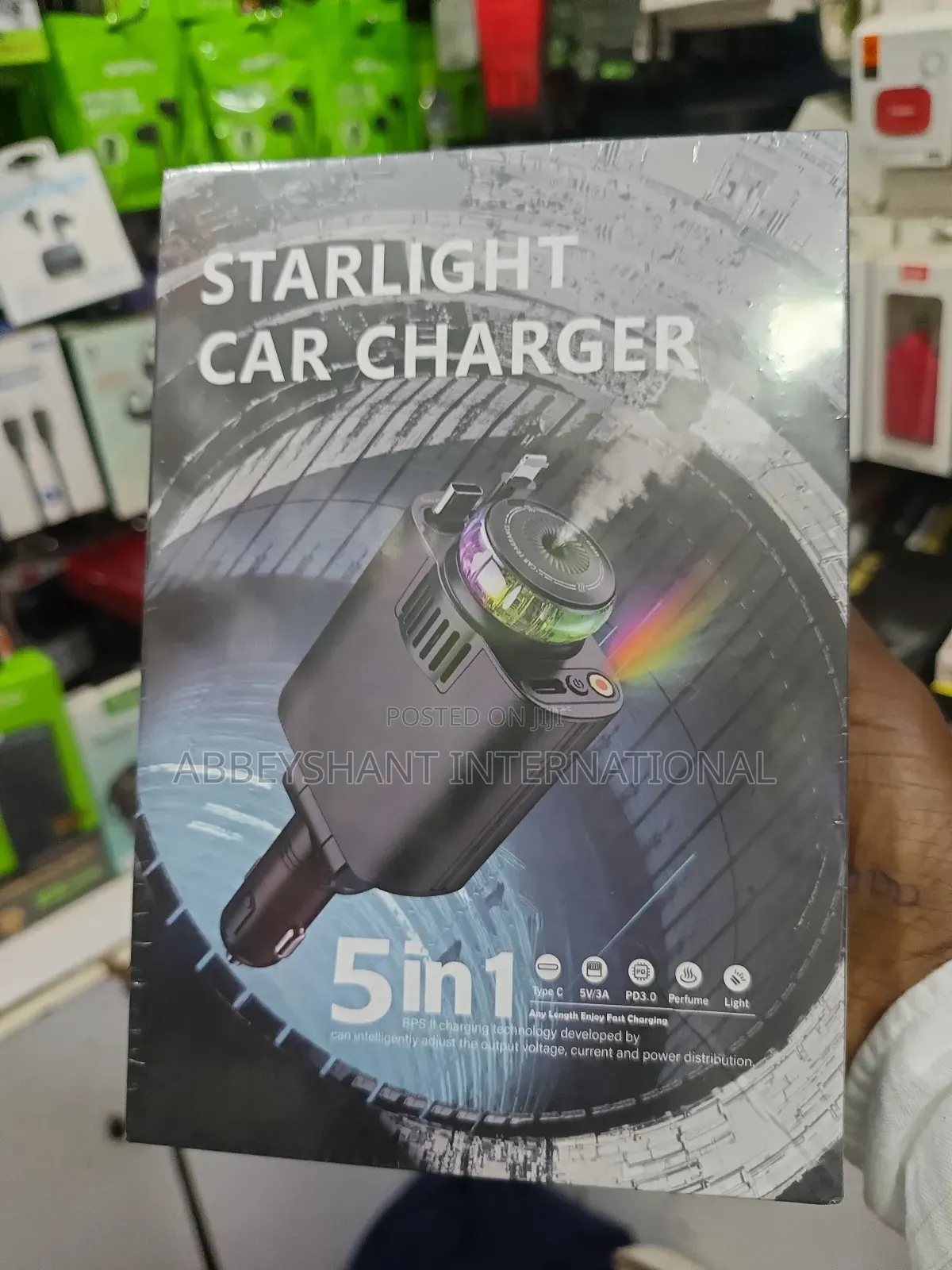 Aroma Car Charger 5 in 1 Humidifier Starlight Car Charger