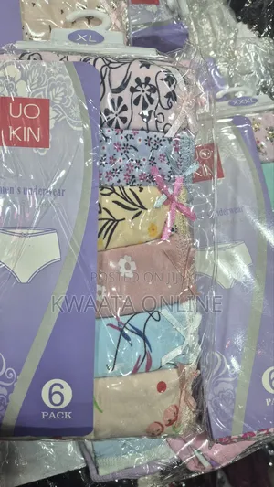 6 Piece Pack Uo Kin Cotton Seamless Women Panties Mid Waist Underpants