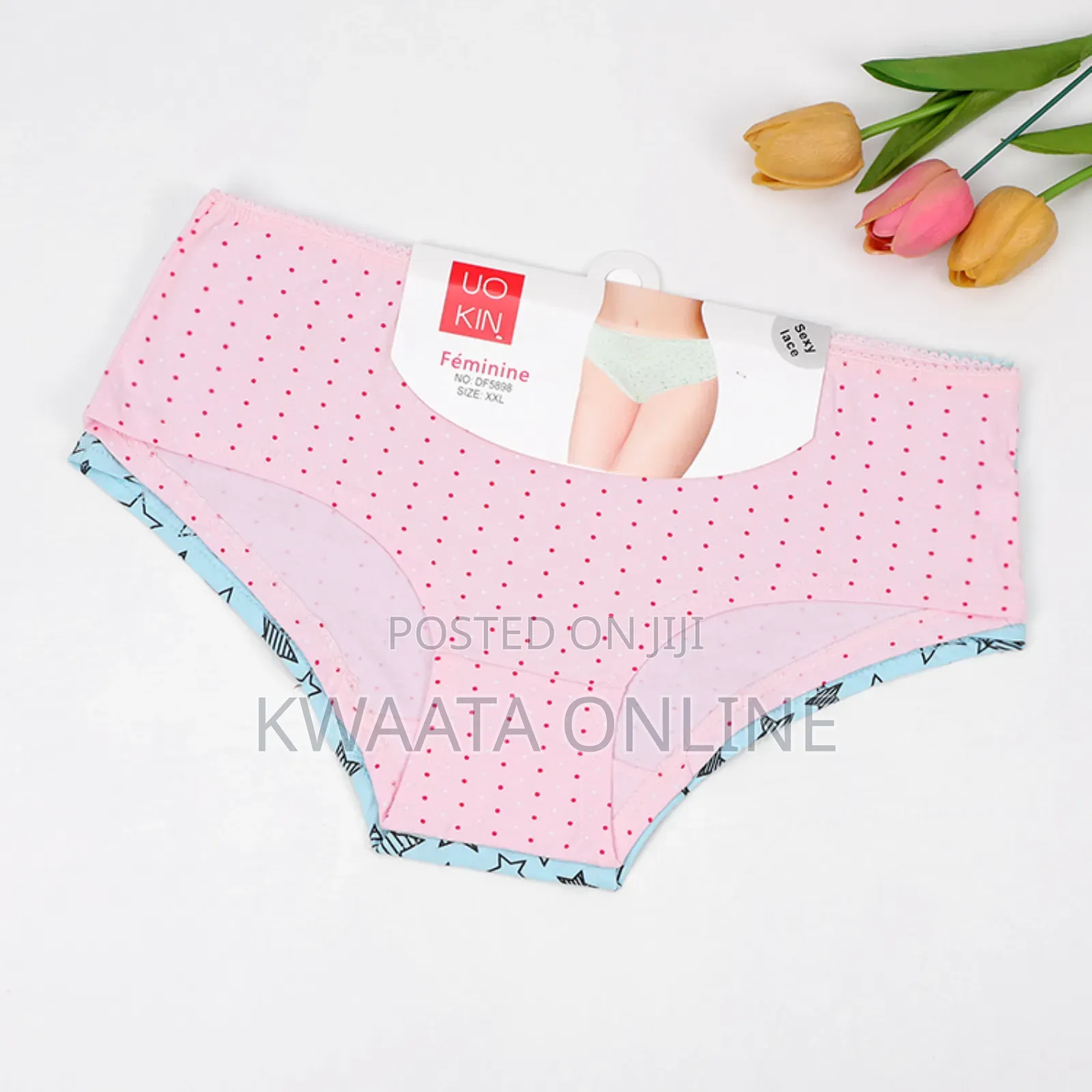 6 Piece Pack Uo Kin Cotton Seamless Women Panties Mid Waist Underpants