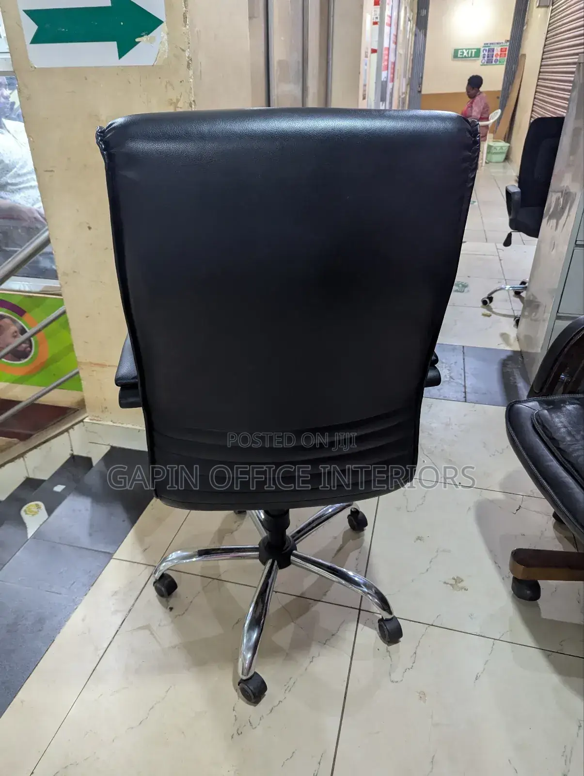Long Back Original Leather With Fixed Armrests Ready for Pick Up
