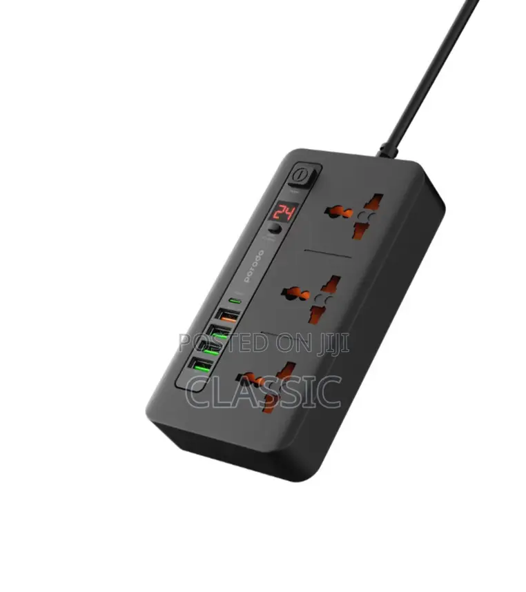 Porodo Multi-Port Power Hub 4 Usb -a/-C Ultimate Home Office Kit 2m