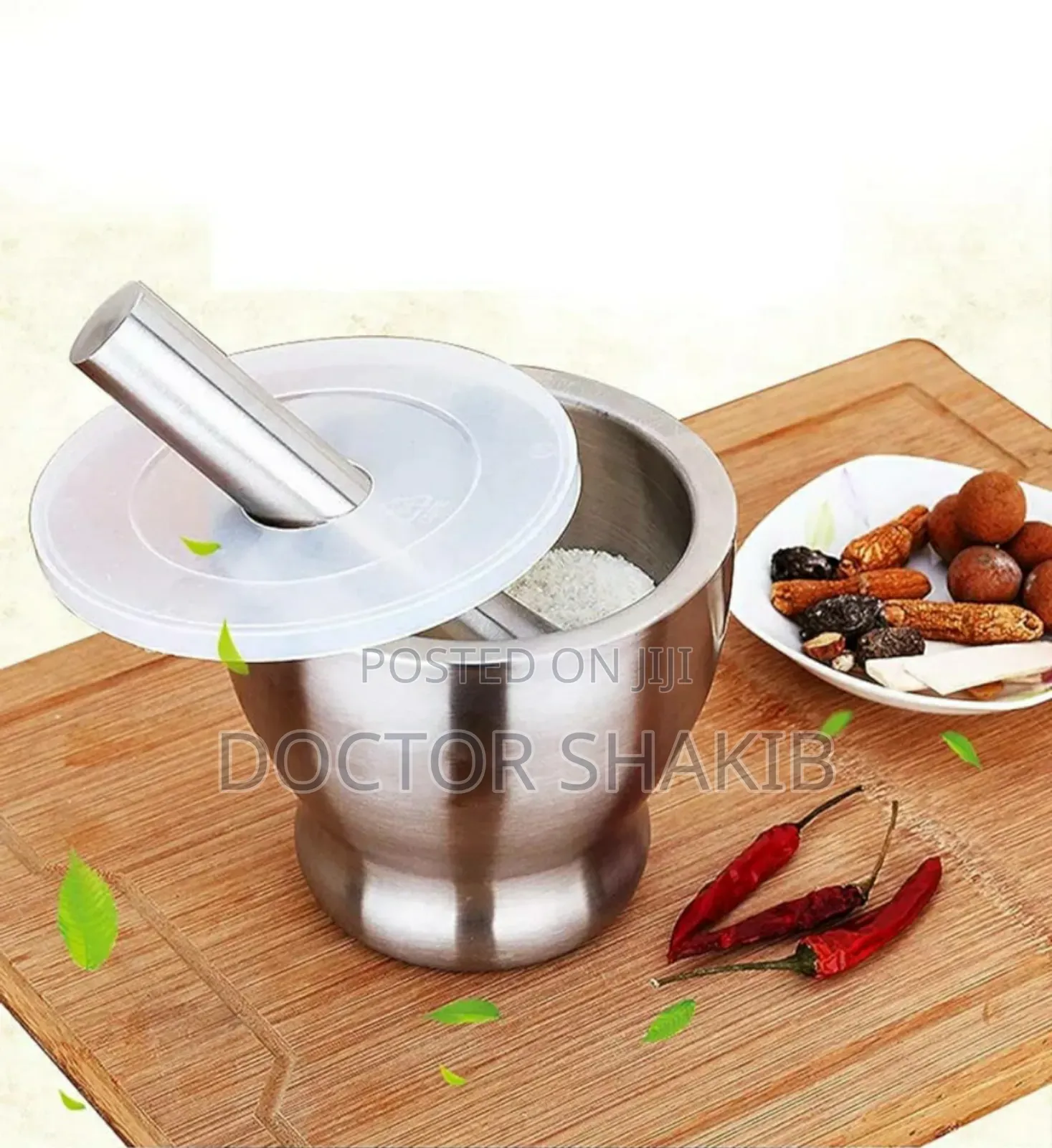 New Heavy Stainless Steel Mortar and Pestle Set.
