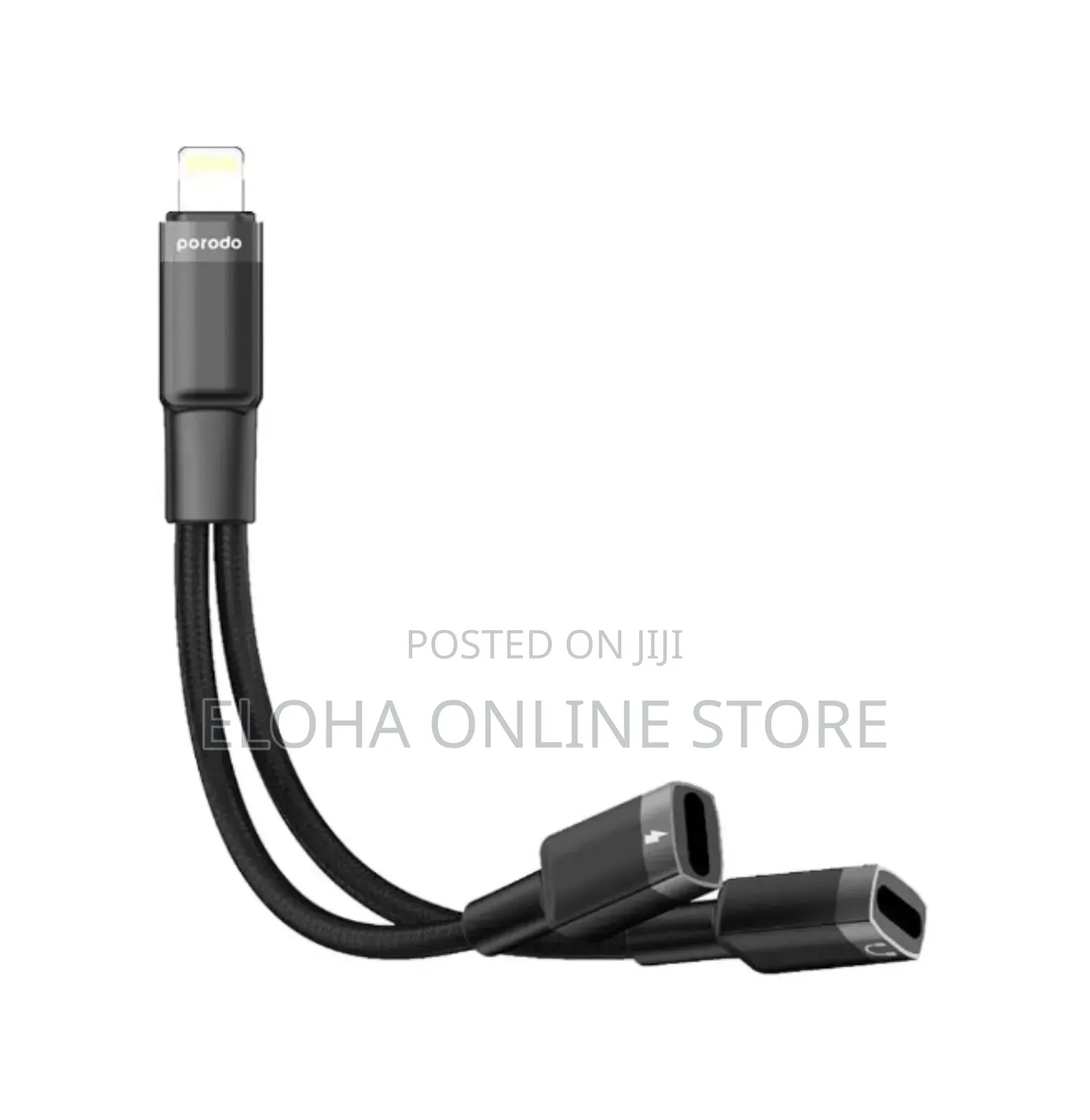 2 in 1porodo Lightning Connector Audio Charge Adapter