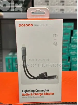 2 in 1porodo Lightning Connector Audio Charge Adapter