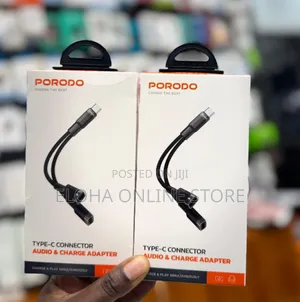 Porodo Type-c Connector Audio Charge Adapter