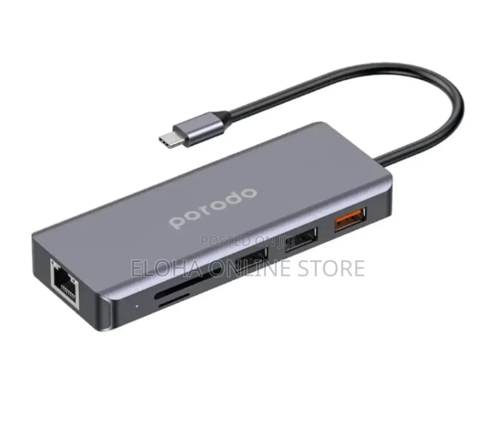 Porodo 9 in 1 Ethernet Usb -C Hub