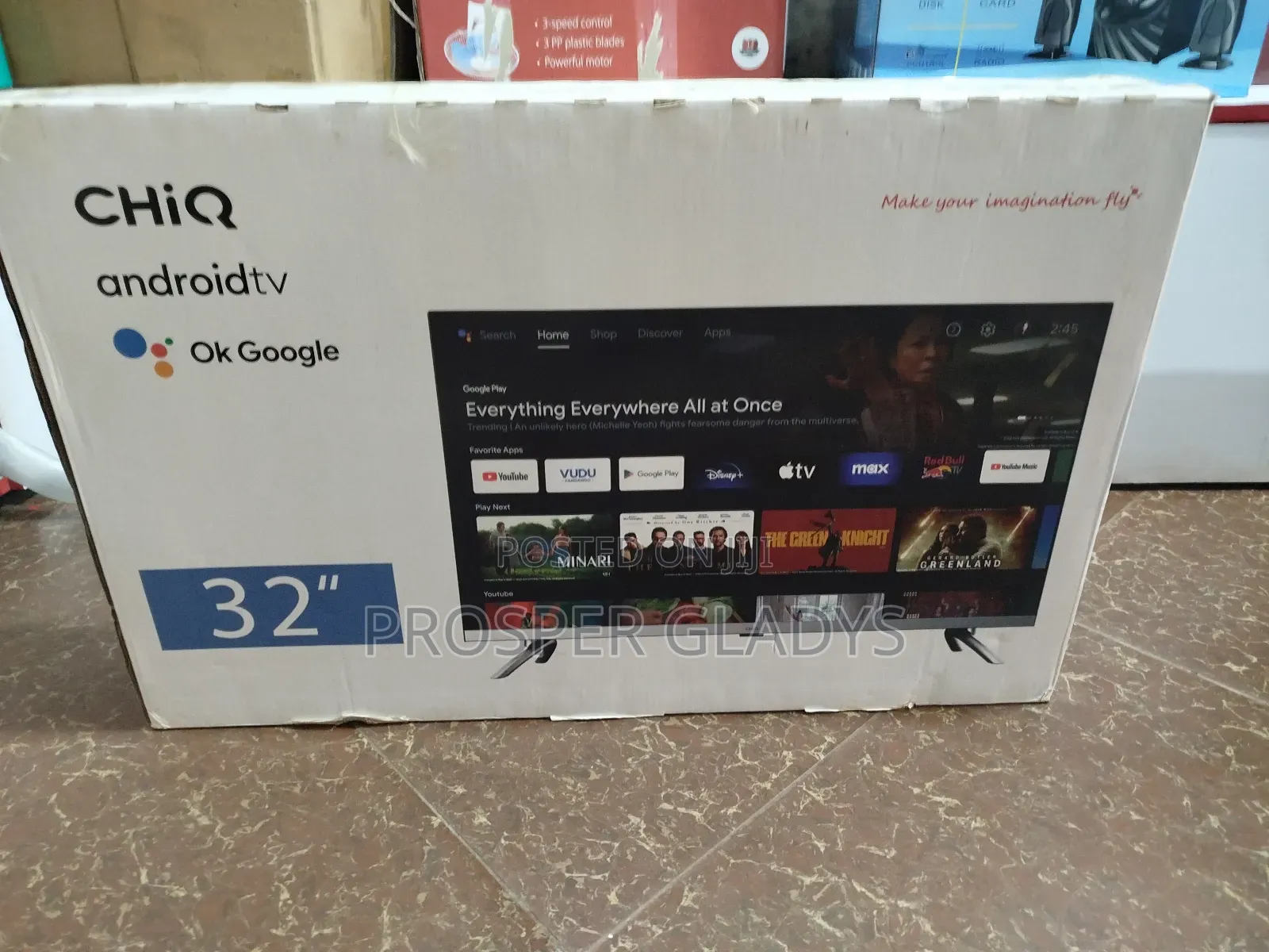 32 Chiq Smart Android Digital Flat Screen Flameless.