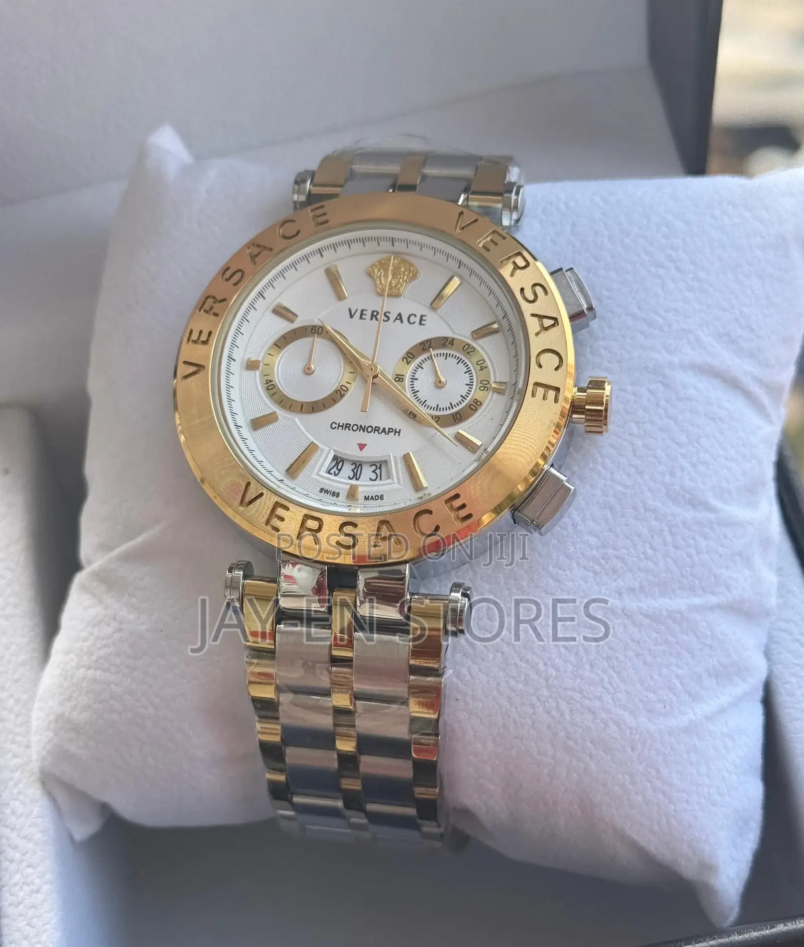 Golden and Silver Versace Watch