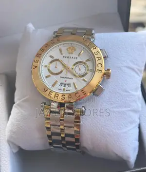 Golden and Silver Versace Watch