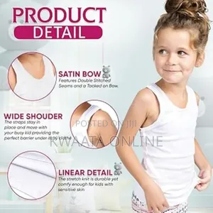 1 Piece Bugstone Kids Girls 100% Cotton Vest, Super Soft Sleeveless