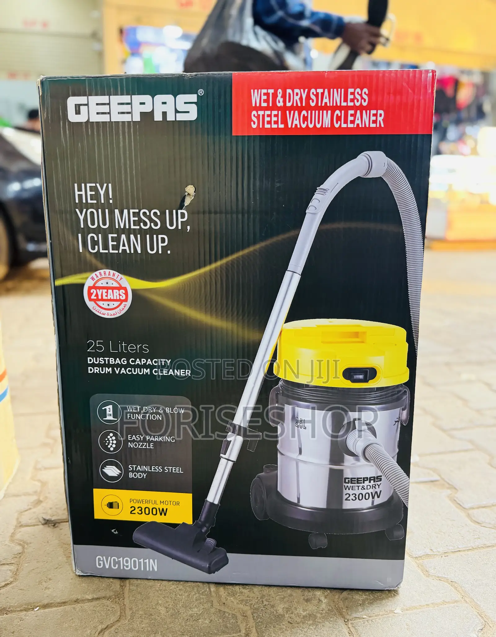 Geepas Wet & Dry Vaccum Cleaner 25ltrs