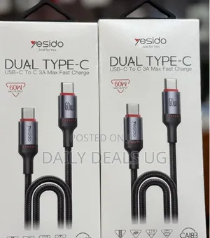 Yesido Ca183 Dual Type-C Usb-C C Fast Charging Cable