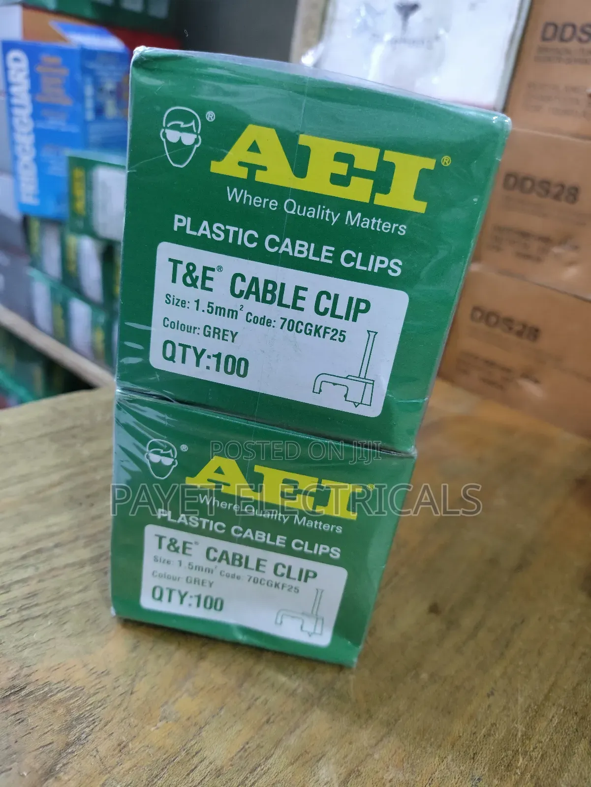 Plastic 1.5 Cable Clips 10parkets