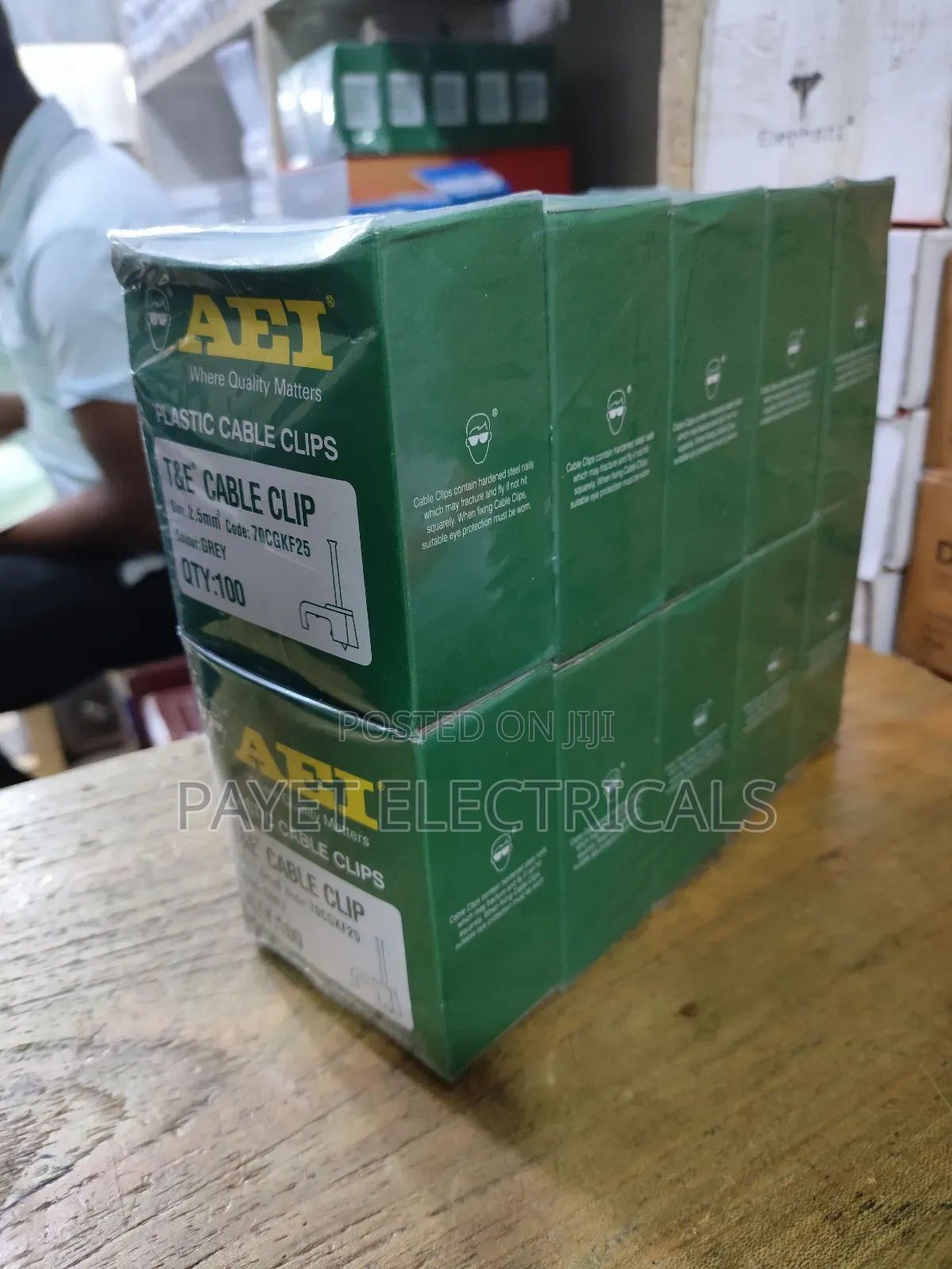 Plastic 1.5 Cable Clips 10parkets