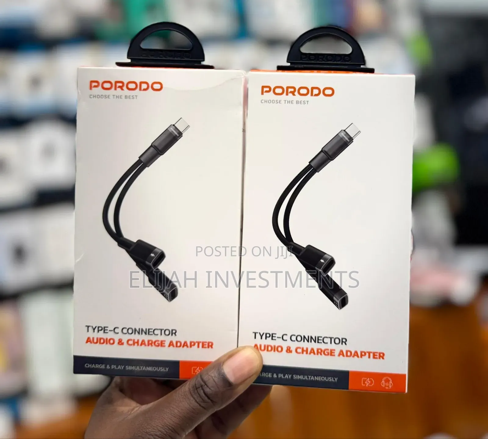 Porodo Type-c Connector Audio Charge Adapter.