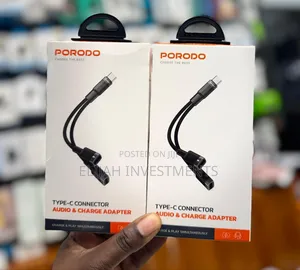 Porodo Type-c Connector Audio Charge Adapter.