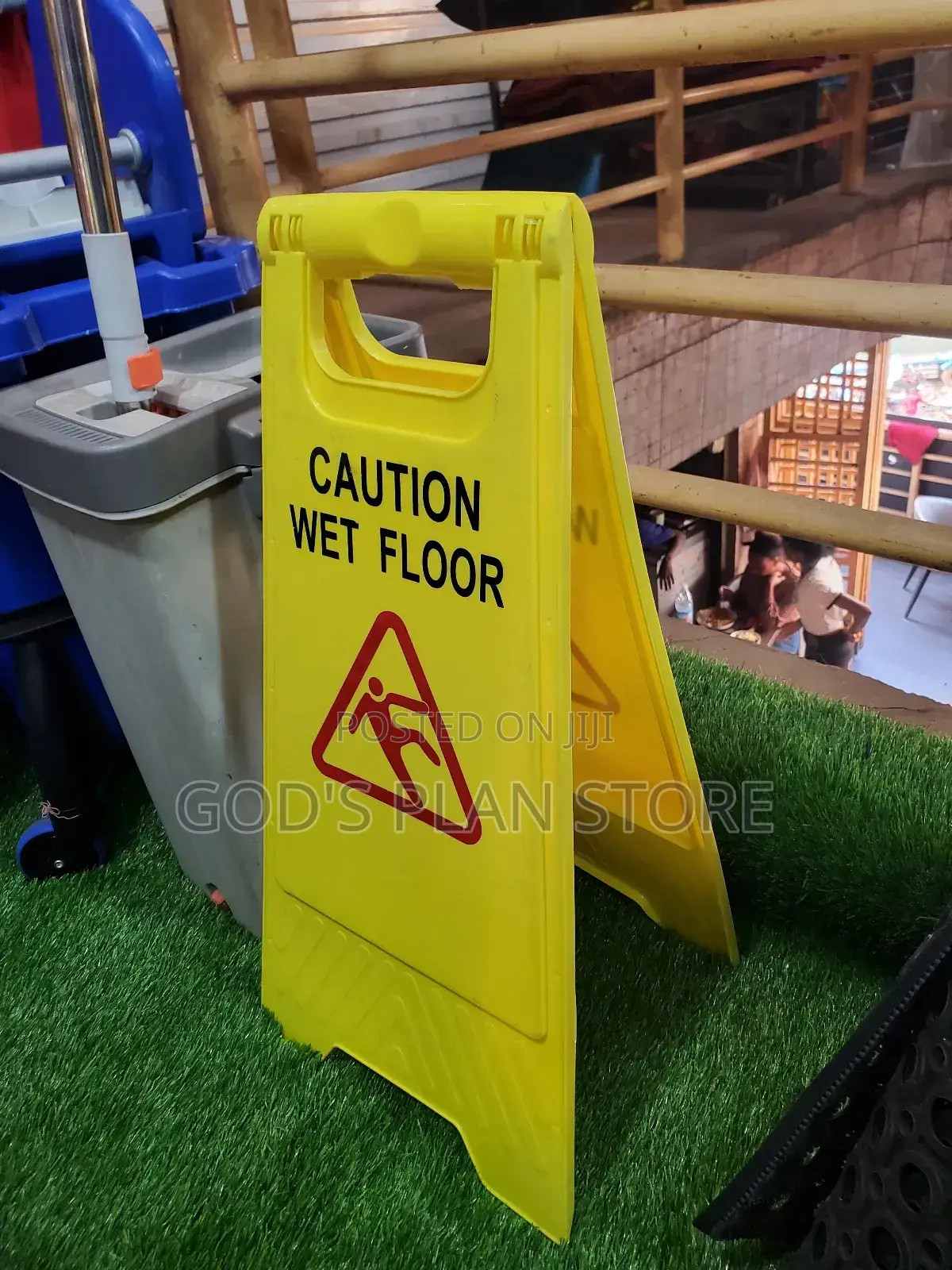Plastic Yellow Caution Board
