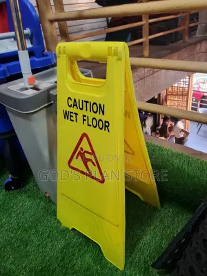 Plastic Yellow Caution Board