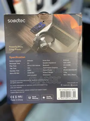 Porodo Soundtec Vintage Wireless Enc Headphones