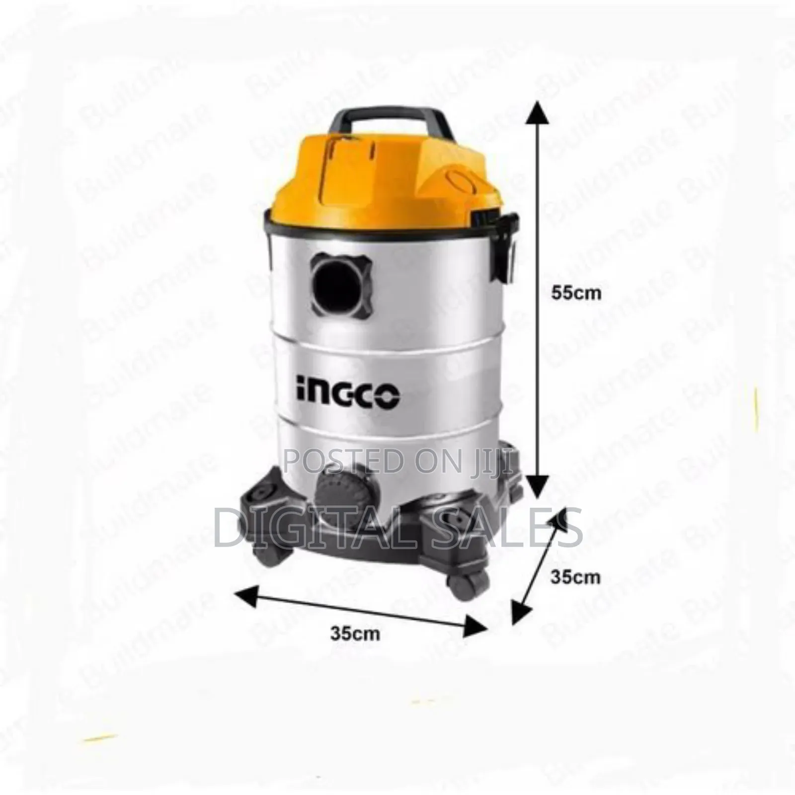 Ingco Wet and Dry Vacuum Cleaner - Black,Silver