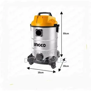 Ingco Wet and Dry Vacuum Cleaner - Black,Silver