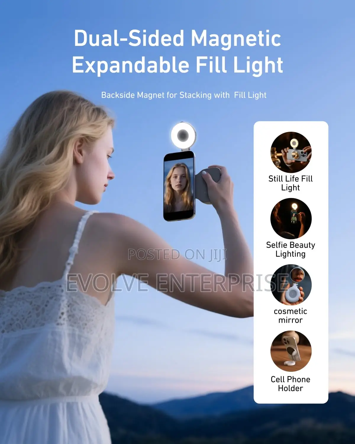 Telesin Fun Shot Magnetic Phone Camera Grip + Magnetic Selfie Light