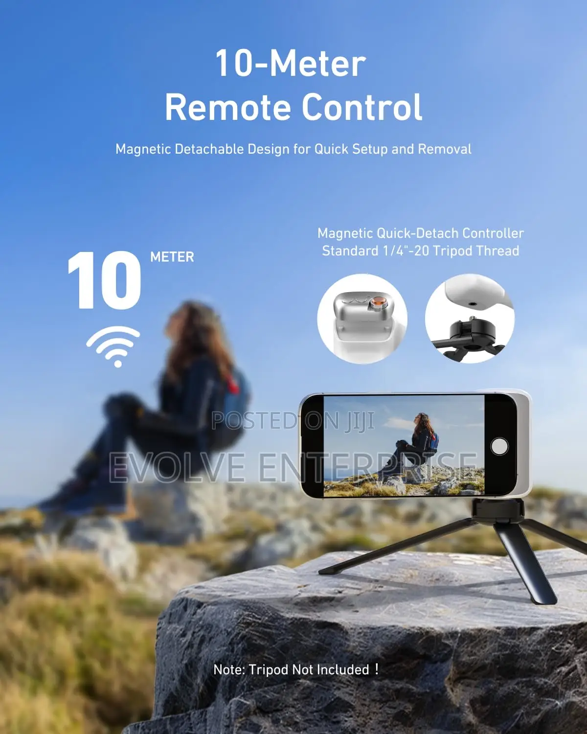 Telesin Fun Shot Magnetic Phone Camera Grip + Magnetic Selfie Light