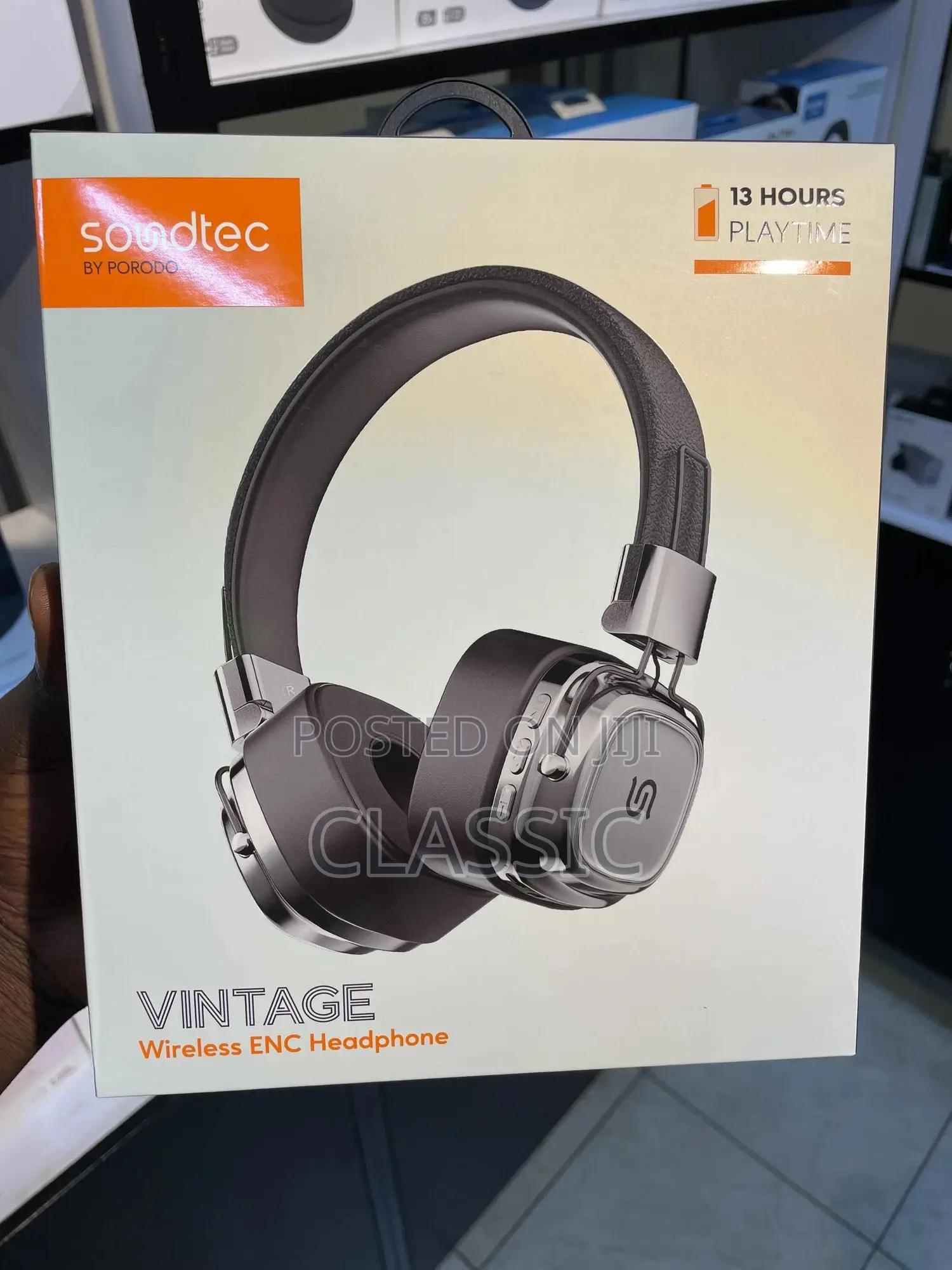 Porodo Soundtec Vintage Wireless Enc Headphones