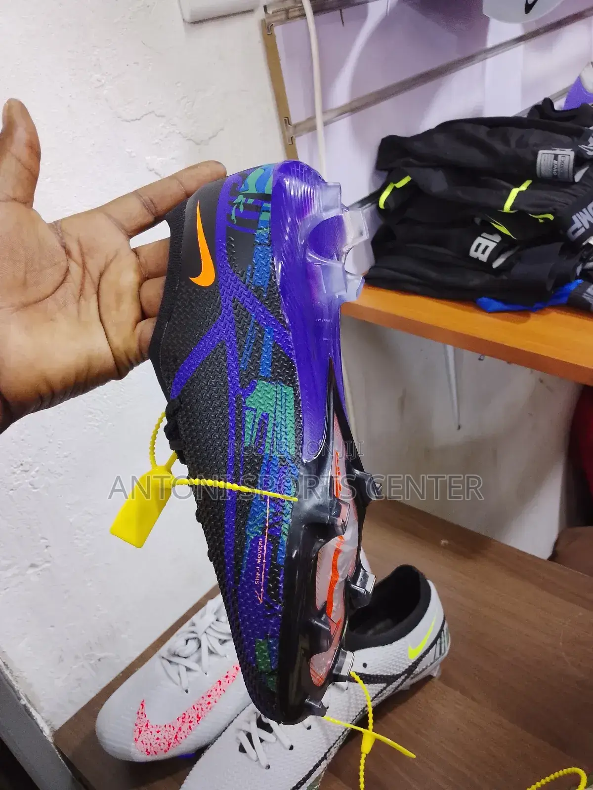 Black and Blue Color Original Soccer Boots