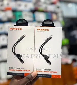 Porodo Type-C Connector Audio Charge Adapter