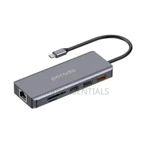 Porodo 9 in 1 Ethernet Usb -C Hub