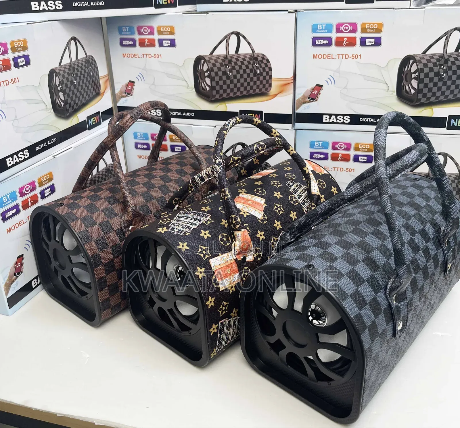 Handbag Speaker Wireless Bluetooth, Indoor Outdoor, Karaoke Fm, Mp3